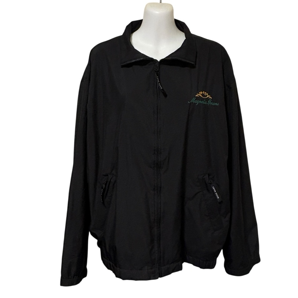 Magnolia Greens Golf Club Leland NC Izod Black Zip Jacket
